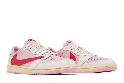 Air Jordan 1 Retro Low OG SP Travis Scott Sail Tropical Pink Rosa