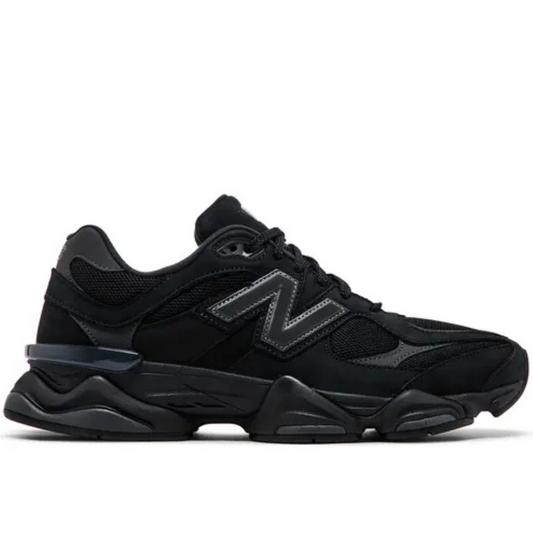 New Balance 9060 Black Cement Black Cat - vista lateral