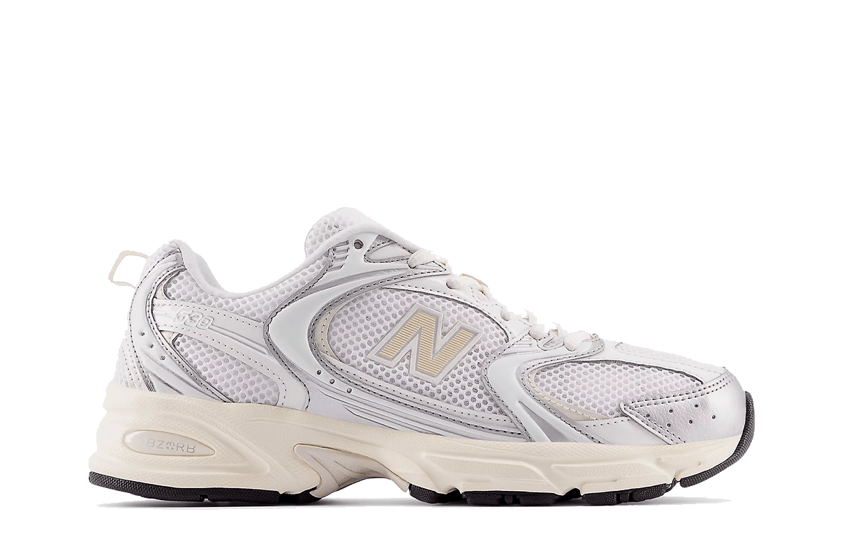Tênis New Balance 530 'Silver Metallic Linen' Bege